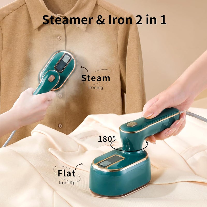 TEKI Travel Steamer for Clothes -1000W Small Steam Irons Foldable for Wrinkle Removal, Compact Portable Mini Steamer for Clothes Travel College Dorm Office Home Garment Steamer for Clothes 120V，1 Piece - Image 4